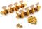 Mandolin Tuning Keys Machine Heads Tuners Tuning Keys Pegs for Mandolin Instrument Gold/Nickel Plated(Gold 1R1L)