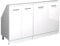 Vicco Dachschrägenschrank Rion, Weiß/Weiß Hochglanz, 2er Set
