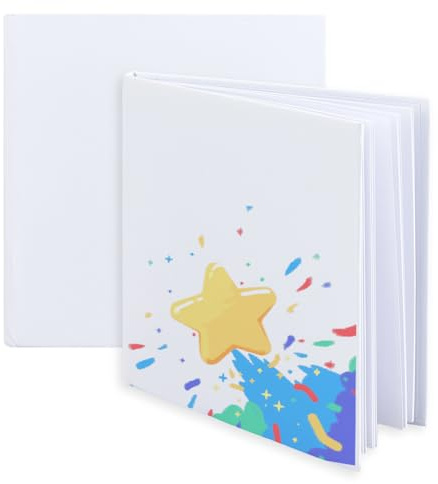 SUPERFINDINGS 2Pcs Livre Vierge Rigide Carnet De Dessin Faire Son Propre | Pages Épaisses 32 Pages, Couverture Rigide, Pour Écrire Lecture Dessin, Utilisable Comme Livre D'invité, 14×13cm