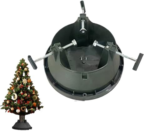 Pavsicgn Christbaumständer | Kunststoff Baumständer | Mit 3 Verstellbaren Schrauben Wasserspeicher Bewässerung | Für Wohnzimmer Schlafzimmer Terrasse Garten Bauernhaus