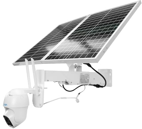 PNI IP60 Live PTZ Videoüberwachungskamera-Paket mit Solarpanel, 2MP, GSM 4G und Sticky Pad Flag