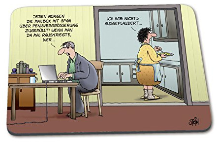 Mauspad Uli Stein Penisvergrösserung / Spam Mousepad