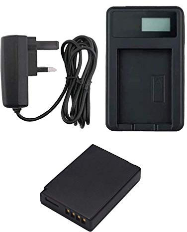 Charger and Battery for Panasonic Lumix DMC-ZR1, DMC-ZR3, DMC-ZS1, DMC-ZS3, DMC-ZS5, DMC-ZS6, DMC-ZS7, DMC-ZS8, DMC-ZS9, DMC-ZS10, DMC-ZS15, DMC-ZS19 Camera - For DMW-BCG10, DMW-BCG10E Battery