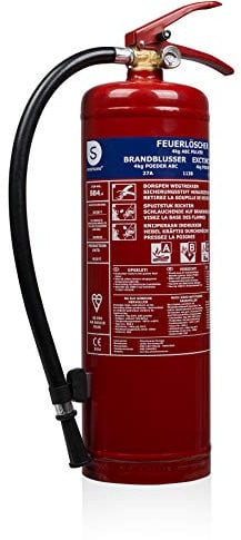 Smartwares Extincteur Poudre - 4 kg - pour Feux ABC - Adapté pour véhicules & domiciles - Support Inclus - FEX-15140