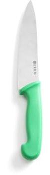 HENDI Kochmesser, Küchenmesser, Messer, HACCP, Geschirrspülmaschinengeeignet, für Gemüse und Obst, Klingte: 180mm, Länge 320mm, Edelstahl, Polypropylen, grün