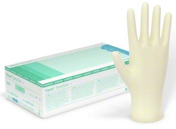 Vasco Sensitive Latex Handschuh Gr. M 1 Karton mit 10 Boxen incl. Versand (M)