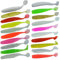 Senven verme artificiale, Biomimetic Morbido Silicone Earthworm Esche Worm Esche da Pesca Simulazione Red Worms plastica Verde Ambiente Strong Tentazione Esca Finta Red Worm - 20Pcs