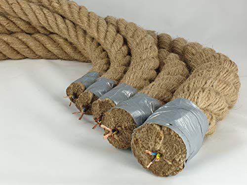 Cavo di alimentazione OuM: cavo in PVC in corda di iuta a 3 fili, decorazione per la casa o luci decorative, marrone, 40 mm, 25 m MAX.