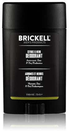 Brickell Herrenprodukte Natürliches Deodorant für Männer, natürlich und biologisch, Aluminium, Alkohol und Backpulver frei, 78 ml (Zitrusfrüchte und Kräuter)