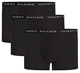 Tommy Hilfiger Herren 3er Pack Boxershorts Trunks Unterwäsche, Schwarz (Black/Black/Black), XL