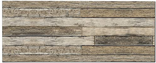 Panorama Spritzschutz Braune Holzstruktur 40x300 cm - Küchenrückwand Platte - Küchenwand - Küche Selbstklebend