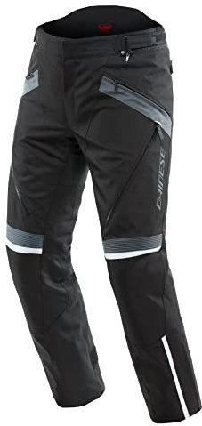 Dainese - Tempest 3 D Dry Pants, Motorrad Tourenhose Für Männer, Wasserdichte Membran, Herausnehmbares Thermofutter, Knieschutz, Schwarz/Schwarz/Ebony, 44