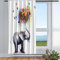 Violetpos Vorhänge Gardinen für Wohnzimmer Schlafzimmer 1 Stück Schmetterlings Elefant Bunter Herzförmiger Ballon 135x175cm W/H