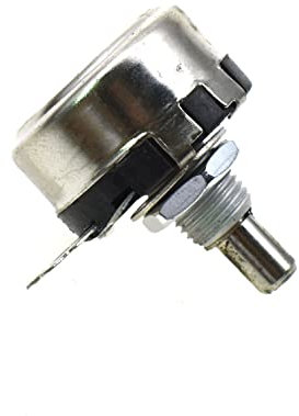 Reland Sun 2 Stück WX110 (010) 6 mm runder Metallschaft Einzeldrehung Drahtwiderstand gewickeltes Potentiometer 1k 2,2k 3,3k 4,7K 5,6k 6,8k 10k 22k Ohm (5,6K Ohm)