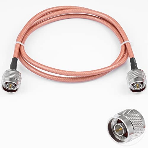 POBADY N to N Male Jumper N Male to N Male Low Loss Coaxial Cable RG400 3FT/1M for 3G 4G 5G LTE Antenna Ham Radio GPS WiFi