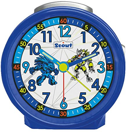Scout Kinder Wecker Alarm Friends Monster Blau Jungen 280001045, klein