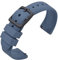 ANNEFIT Silicone Watch Straps, Quick Release Rubber Sport Band 22mm with Classic Black Clasp (Blue)