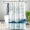 Yishui Art Rideau de Douche de Style Paysage d'encre de Chine Motif scénique Rideau de Bain en Tissu imperméable Accessoire de Salle de Bain Lavable 90x200cm(35x79in)