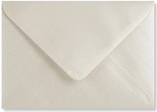 5 x 7 / 133mm x 184mm Coloured Envelopes Great for Greeting Cards, Wedding Invitations, Crafts, Business/Office - Pack of 25 Envelopes (Pearl Ivory)