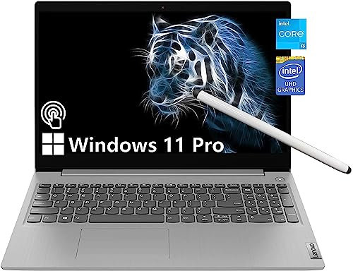 Lenovo IdeaPad 3i Business Laptop, display touch HD da 15,6, Intel Core i3-1115G4, Windows 11 Pro, 8 GB di RAM, 256 GB SSD, HDMI, Dolby Audio, lettore di schede SD, batteria lunga