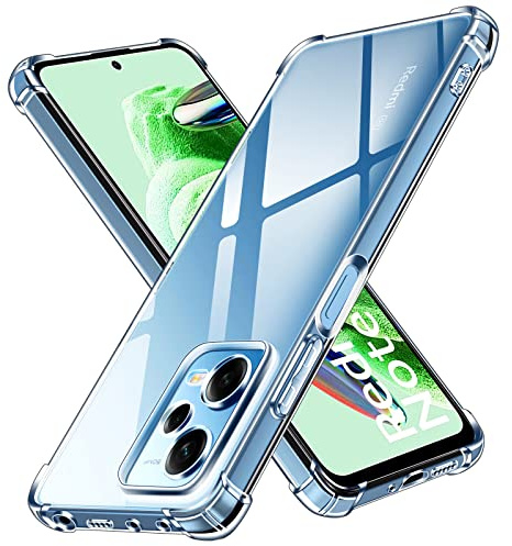 ivoler Coque pour Xiaomi Poco X5 5G / Redmi Note 12 5G (Pas pour Redmi Note 12 4G), Transparent Étui de Protection en Silicone Antichoc avec Coins Renforcés, Clair Mince Souple TPU Bumper Housse