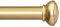 SIMEWIN Goldene Gardinenstangen für Fenster, 71,1 bis 121,9 cm, verstellbar, 2,5 cm Durchmesser, dekorative Gardinenstangen-Set mit abgerundeten Kappen-Design-Endstücken, Gold