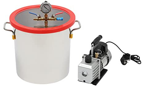 18 Liter Edelstahl Vakuumkammer und 5CFM Vakuumpumpe, für Harz, Silikon