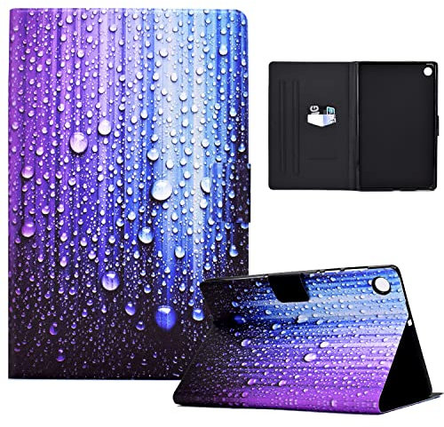 CASAFUNY Custodia Cover per Samsung Galaxy Tab A8 10.5 Pollici (SM-X200/X205/X207), Custodia Protettiva Magnetica Cover con Sonno Sveglia per Samsung Galaxy Tab A8 2022/2021, Gocce d'acqua