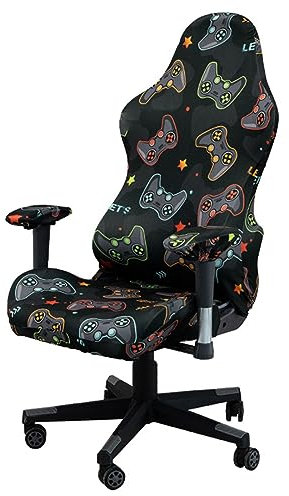 Beieyosu Gaming Chair Covers, with Armrest Cover Computer Chair Slipcovers Stretchable Elastic Machine Washable of Computer Video Game Office Chair Cover(C)