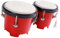 MagiDeal 4 Zoll 5 Zoll Bongo Drum Set, Musikinstrumente für Kinder Kinder Erwachsene Profis, Rot