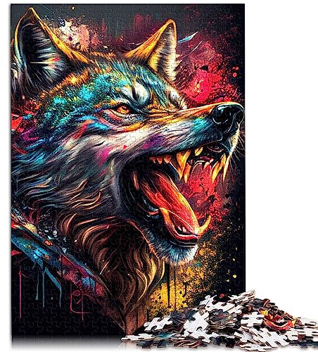 Das Piratenwolf-Puzzle für Erwachsene, 1000-teiliges Puzzle, Holzpuzzle, Lernspiel, Herausforderungsspielzeug, 50 x 75 cm
