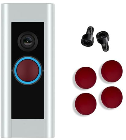ALLICAVER Türklingeltasten-Ersatz, Türklingel-Pro-Tasten, 4 Stück, Video-Türklingel-Tasten, kompatibel mit Doorbell Pro, Reparatur von gebrochenen gebrochenen Tasten, mit Pro-Schrauben (rot)