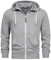 Indicode Herren INChristos Sweatjacke mit Kapuze und Reißverschluss | Hooded Jacket Kapuzenjacke für Männer Grey Mix, XL