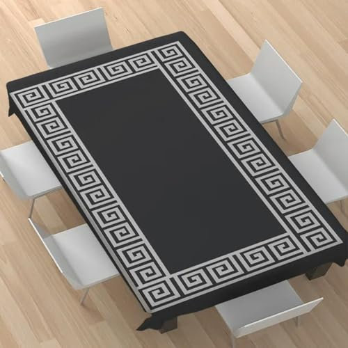 Tischdecke in Schwarz und Gold Wird für Moderne Party-Tischdecken mit geometrischem rechteckigem Bezug, Hochzeitsdekoration, 40–6–140 x 240 cm verwendet