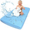 Bisoo Spannbettlaken 90x40 für Kinderwagen Beistellbett Babywiege - 2in1 Matratzenschoner 40x90 Baby Wasserdicht Spannbettlaken 100% Baumwolljersey Öko-Tex Zertifiziert - 1 Stück Blau