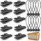 Planenclips, 30 Stück Tarp Clips Set, 10 Heavy Duty Tarp Clips mit 10 Zelt Bungees Schnüre und 10 Karabiner Clips,Planenclip Zelte Clip, für Zelt Camping Vorzelt