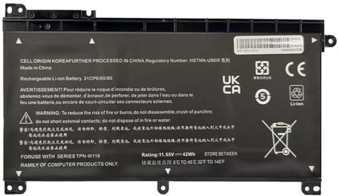 FESTAS 11.55V 42Wh BI03XL ON03XL Batterie Compatible avec HP ProBook X360 11 G1 G2 EE Pavilion X360 13-U M3-U M3-U001DX M3-U103DX 13-U100TU 13-U100TU Stream 14-AX 14-CB 14-DS 14-AX010NR 14-AX010WM