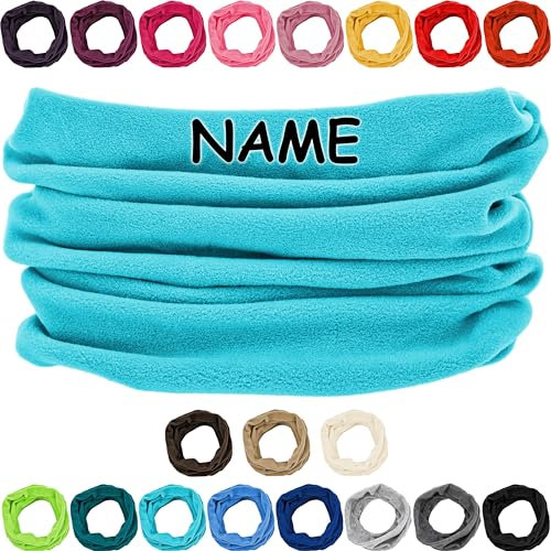 alles-meine.de GmbH Loop - Multifunktionstuch - viele Farben wählbar - Microfaser Fleece - grün - apfelgrün - UNIVERSAL Größe - inkl. Name - Schlauchschal/Pulswärmer/Halstuch..