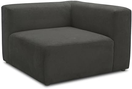 DOMO. collection Ecksessel Adrian, Modul-Sofa, Polsterecke, Modul-Couch, Einzel-Polsterelement, kombinierbar, Sitzecke, 108 x 108 x 69 cm (BxTxH), dunkelgrau