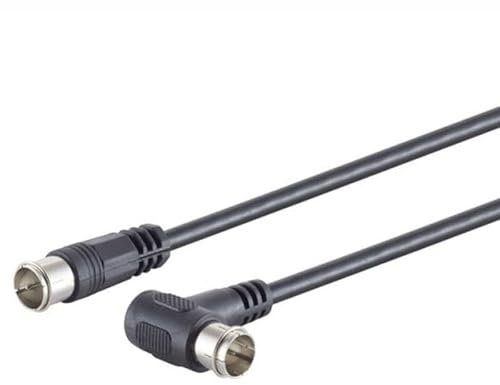 AC-Sat-Corner Fritz!Box 6490 Cable Router Netzwerk Anschlusskabel Deluxe Premium Kabel 4K Winkel/Gerade Schnellstecker 100dB Schwarz 1,50 Meter