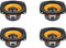 Bsowte 4Pc 4Inch Audio Portable Speaker 4 Ohm 15W Bass Speaker DIY Professional Multimedia Subwoofer Speakers for Sound System