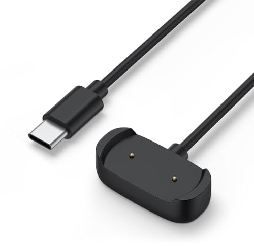 Tobfit Ladekabel für Amazfit GTR 2/2e, GTS 2/2e/4 Mini, Bip 3/5/U, T-Rex Pro, POP Pro, Active - USB-C Ladegerät (100cm)