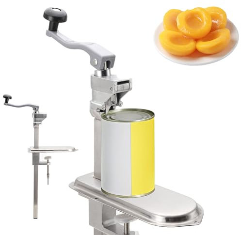 ECUTEE Bench Can Opener Manual Tin Can Opener Jar Lid Gripper for 36cm/ 14inch Can, Stainless Steel Heavy Duty Tin Opener, Ultra-Sharp Blade, Commercial Food Factory or Home Kitchen Use