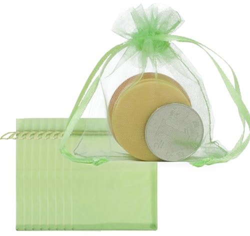 100 Stück Obstschutzbeutel Atmungsaktive grüne Beutel für Obst und Gemüse mit Kordelzug Obstnetzbeutel Wiederverwendbares Obstbaumnetz für Äpfel, Pfirsiche, Trauben 5,9 x 7,9 Zoll GreenFruit Prot