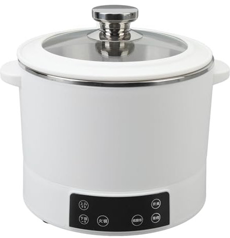 Low Sugar Rice Cooker Electric Steamer - 3L Electric Hot Pot Stainless Steel Inner Lifting Low Carb Rice Maker Shabu Shabu Pot
