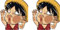 Anime Aufkleber Auto Sticker - Langlebige Piece Strohhut Luffy Designs, 2 Stück, 9x9 cm - Wasserfest, Kratzfest, UV-beständig - Perfekte Dekoration für Autos und Laptops (Monkey D. Ruffy)