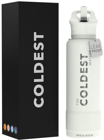 Coldest Insulated Water Bottle with Straw Lid - Stainless Steel Metal Insulated Bottle for Men & Women (Margarita, 40 oz)