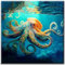 Yiminu.DS Diamond Painting Erwachsene, Diamant Painting Bilder Blumen 30x30cm 5D Diamond-Painting Diamant Bastelset BastelnWanddeko, Oktopus