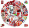 50Pcs London Bus Stickers, Vinyl Waterproof Aesthetic Personalised Stickers for Scrapbook Phone Water Bottles Laptop Skateboard Car, Cute Red Buses Stickers for Teens Boys Girls Adults Children