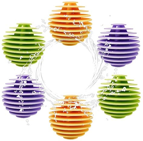 Bolas de secadora reutilizables antiestáticas, 6 bolas agitadoras de lavandería para lavandería, bolas de lavado no tóxicas, sin enredos para lavadora, suaviza telas, evita enredos, mejora la limpieza